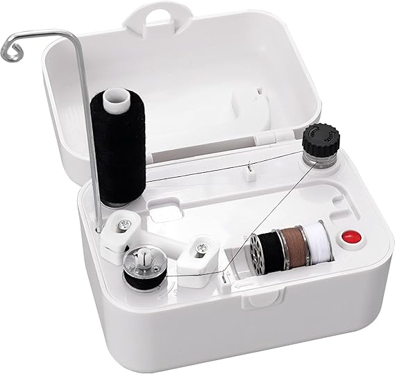 Portable Electric Winding Bobbin Winder Automatic Bobbin Winder for Sewing Machines with Metal Wire Stand Use Machine to Wind The Bobbin Quickly Evenly for Sewing Crafts Project