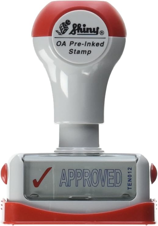 Shiny Title Stamp - "Approved", Two Color (TEN012)
