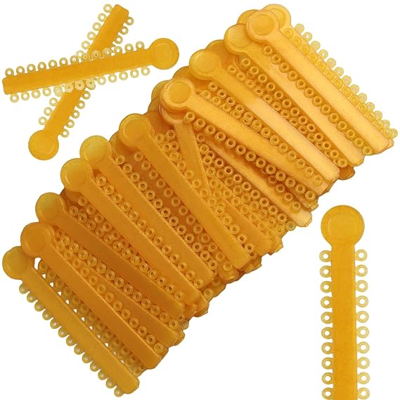 5200Pcs Dental Orthodontic Ligature Ties Multi-Color Dental Orthodontic Ligature Ring Soft Elastic Rubber Band Brace. (15#)