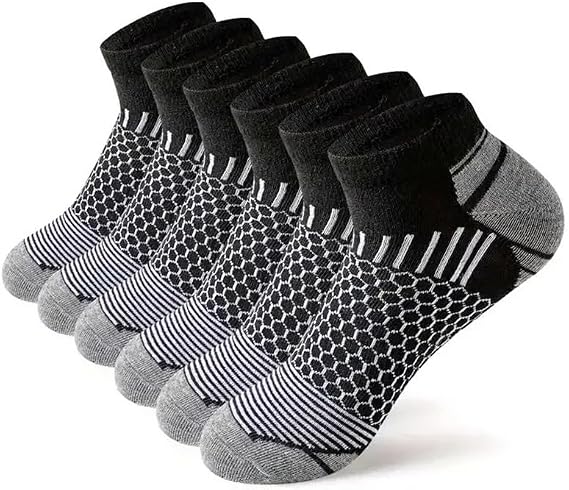 10 Pairs Men's Short Sports Socks - Moisture-Wicking, Breathable, All-Season Athletic Socks