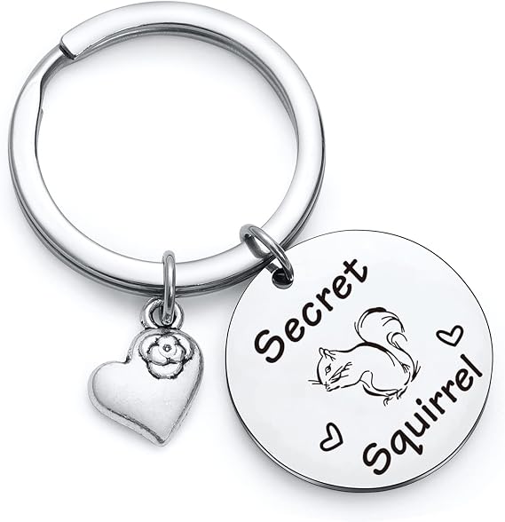Secret Squirrel Keychain Sister Gift Squirrel Lover Jewelry Daughter Keychain