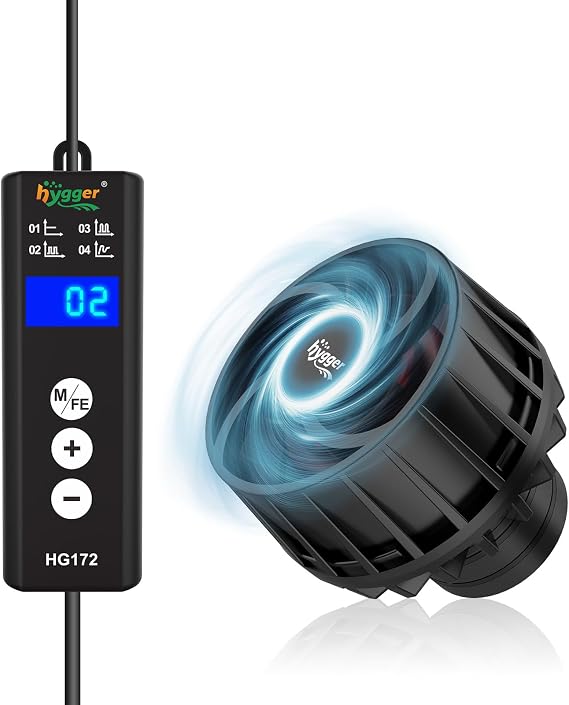hygger Lite Wave Maker For 10-50 Gallons Aquarium Adjustable Circulation Pump with Magnetic Base Fish Tank DC Powerhead for Coral Reef and Freshwater Up to 792 GPH