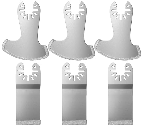 LEILUO 6Pcs Diamond Multi Tool Grout Removal Blade, Multitool Blades