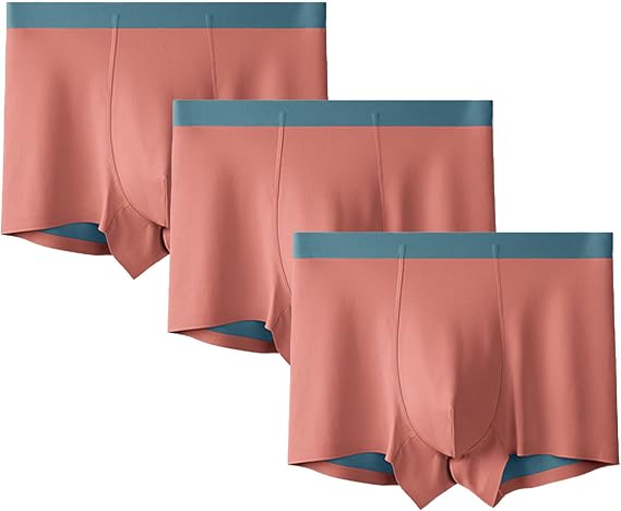 JEsilunmaMY Mens Mid Waist Seamless Boxer Briefs Moisture-Wicking Soft Stretch Underwear Color Block Athletic Boxer Trunks