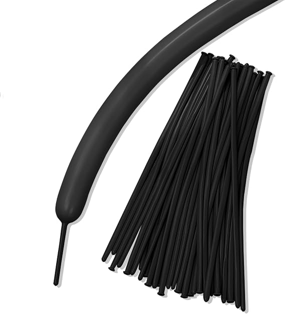 100 Pcs Long Balloons DIY 260 Latex Balloons for Birthday Wedding Decor, Party Decoration, Ties (Black)