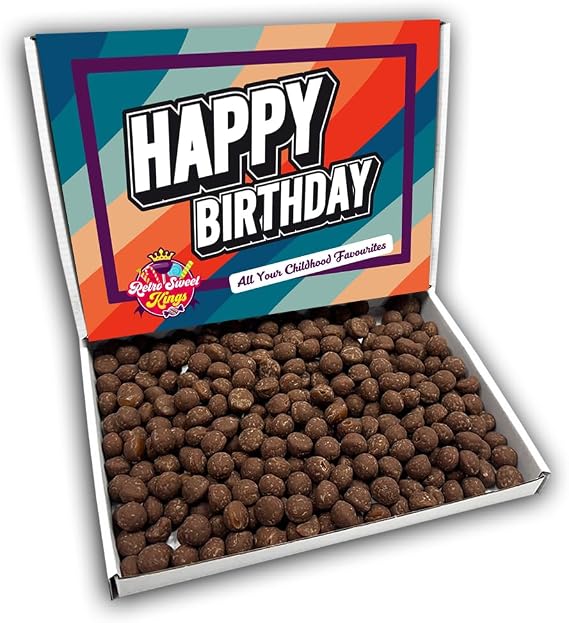 Chewing Nuts Gift Box Happy Birthday Hamper (RETRO BIRTHDAY FRONT)