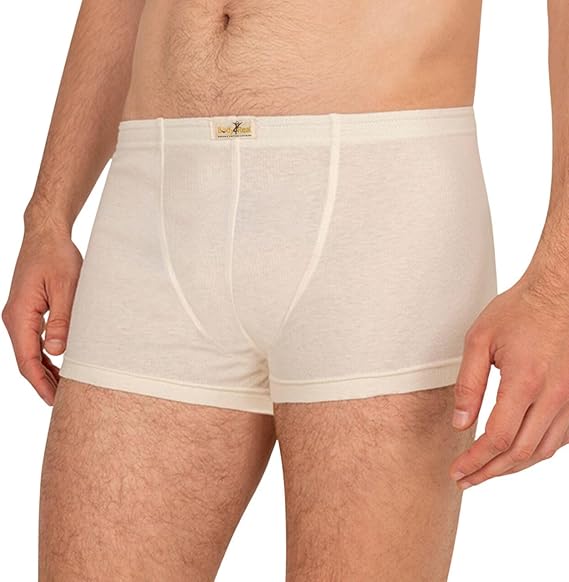 100% Pure Organic Cotton Mens Boxers Briefs Shorts Underwear White Sustainable Clothing