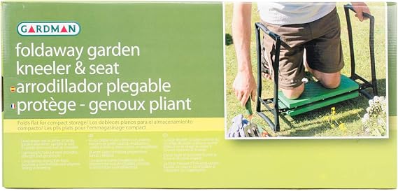 Gardman R616 Fold Away Garden Kneeler and Seat, 22" Long x 11" Wide x 19" High, Green