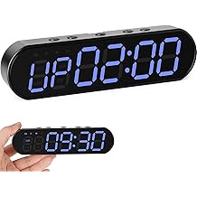 Gym Timer Clock for Home Gym - Portable Workout Timer with 7 Ready-to-Use Modes, 50-Hour Long Battery, Strong Magnetic Base & Clear Display - Ideal for HIIT, Boxing, Outdoor Training