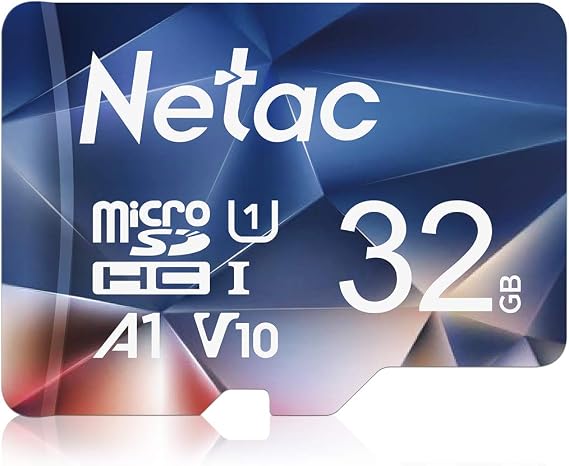 Netac 32GB MicroSDHC Memory Card, Micro SD Card R/W up to 90/10MB/s, TF Card 4K Full HD Video Recording, UHS-I, C10, U1, A1, V10, for Camera, Smartphone, Security System, Drone, Dash Cam