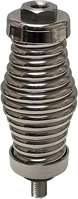 Super Heavy Duty Stainless Steel Antenna Barrel Spring For The Heaviest CB Amateur and Two Way Antennas 38-24 Thread with Coupling Nut