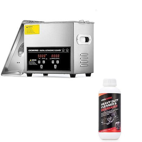 3L Ultrasonic Cleaner Machine & 34 fl oz Ultrasonic Cleaning Solution 1:10 Dilution