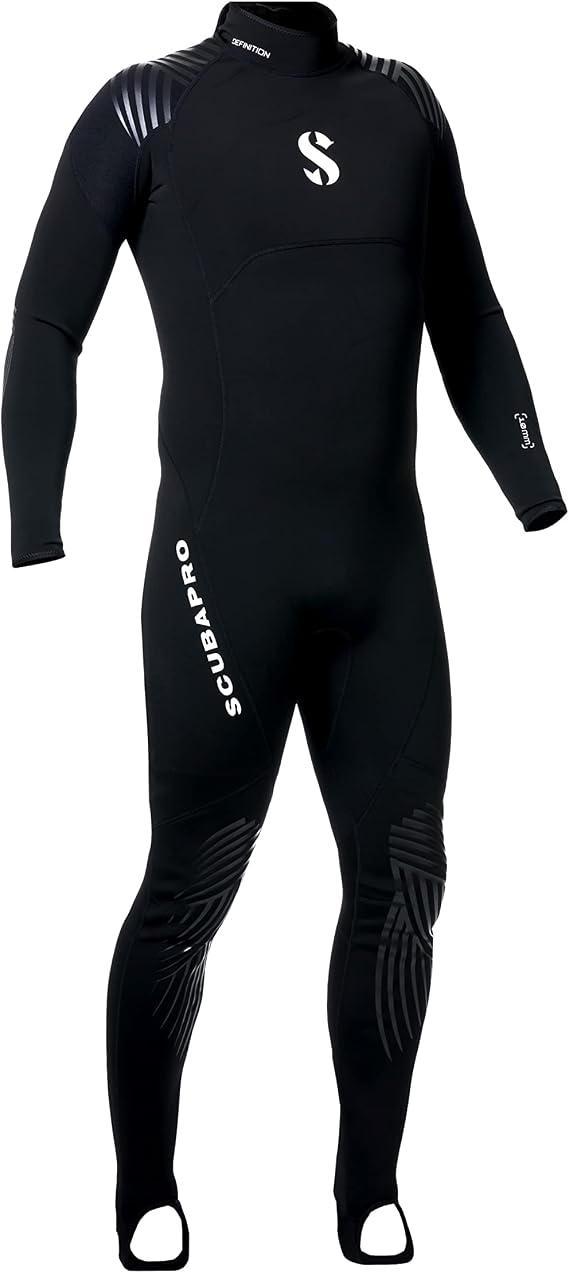 Scubapro 1mm Men's Definition Steamer Full Suit - Lightweight X-Foam Neoprene, Abrasion-Resistant, Enhanced Comfort for Pool Training & Warm-Water Diving