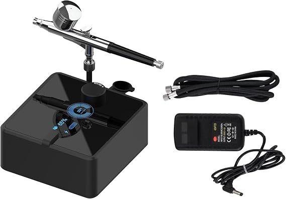 Airbrush Kit with Compressor,35PSI Professinal Airbrush Compressor Portable Multi-Function Dual-Action Air brush Set with Mini Air Brush Compressor for Art Nail, Makeup, Model Coloring, Tattoo