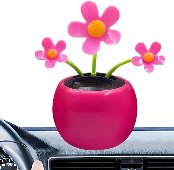Solar Dancing Flower | Photo Bobblehead Toy Solar Powered | Car Dashboard Flower Solar Dancing Figure for Desk & Window Decoration Guki