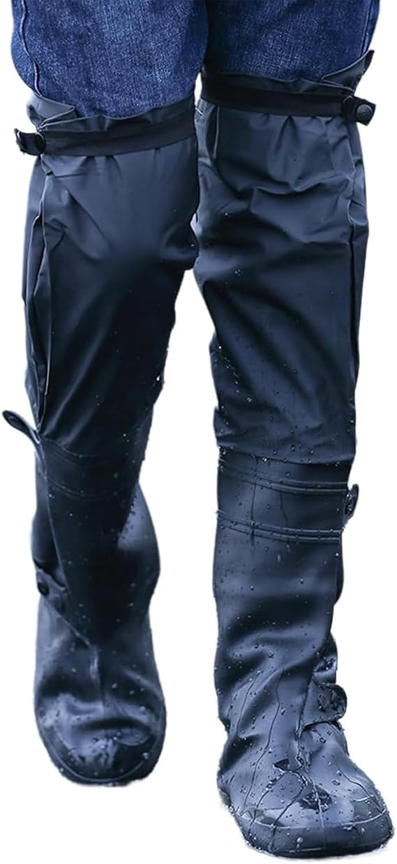 Waterproof Rain Shoe Covers | Waterproof Shoe Covers for Men Women, Boots Over Shoes - Reusable, Durable, Comfortable & Kick-Proof for Rainy and Snowy Outdoors