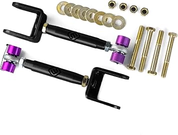 Made in USA Massive Speed System GLOSS BLACK Upper Trailing Control Arm UCA Compatible with 68-72 GM A-Body Skylark GS Chevelle El Camino Monte Carlo Cutlass 44 LeMans GTO Adjustable