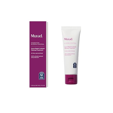 Murad Quick Relief Colloidal Oatmeal Treatment - Eczema Prone - 1.7 Fl Oz | 5% Colloidal Oatmeal cream with Ground Cherry nourishes, and relieves redness and itch on eczema-prone skin on face and body