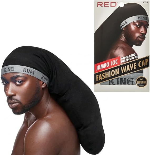 Red by Kiss Dreadlock Stocking Cap, Secure Stretchy Fit for Long & Locs Hair, Soft & Lightweight, Breakage & Lint Protection