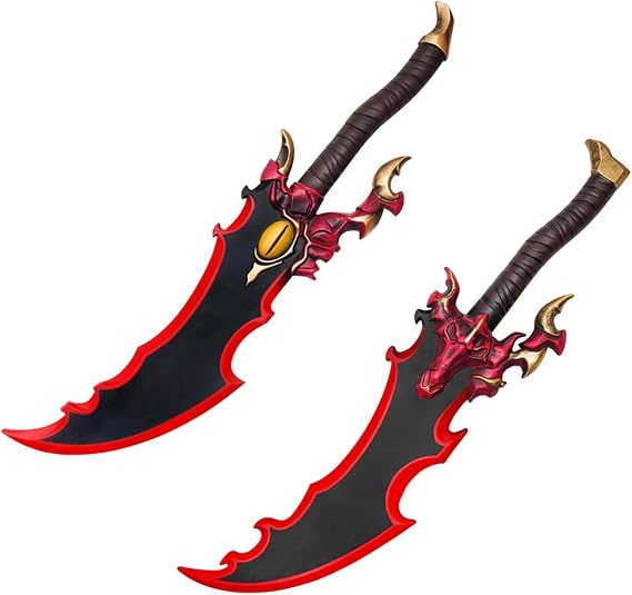 2 Pcs Set 25.50 Medieval Fantasy S Leveling Demon King Foam Daggers for Cosplay, Collection, Roleplaying, Prop, Costume, Christmas