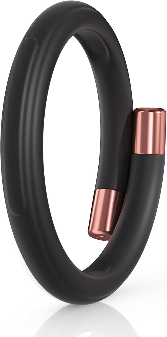 BuggyBands Refillable Mosquito Repellent Bracelets for Adults, 1 Pack Black | Silicone Bug Repellent Bands with Dual-core Inserts and 5 Refill Sticks for Adults, Kids, Hiking, Travel, and Outdoor Use