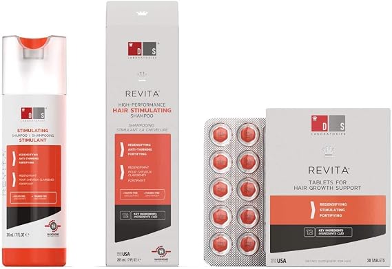 Revita Hair Growth Kit w/Stimulating Shampoo &amp; Growth Supplement Tablets for Men &amp; Women (All Types of Hair Loss)