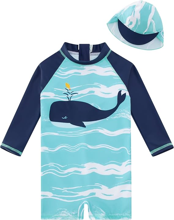 ADUKIDE Baby Boys One Piece Swimsuit Size 0-24 Months Zipper Bathing Suit