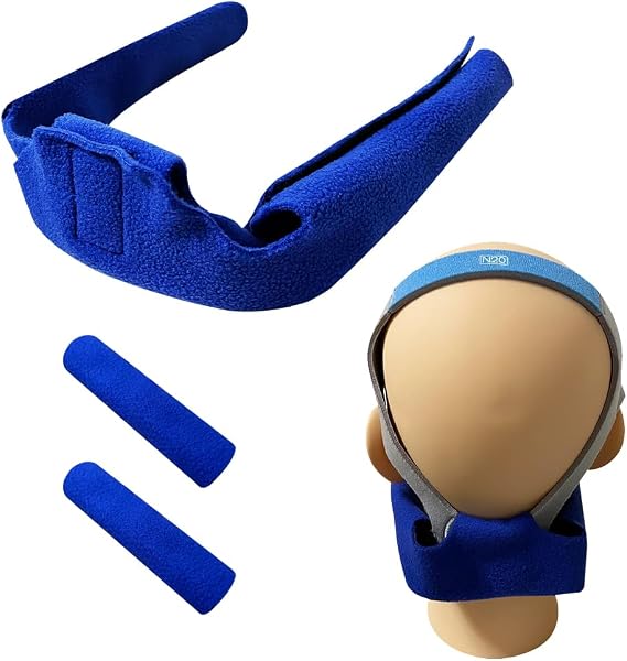 CPAP Neck Pad & 2Pack CPAP Strap Covers Compatible with Airfit N20 Headgear, Prevent Strap Marks, Adjustable and Ultra-Soft Strap Covers, Comfort Fit