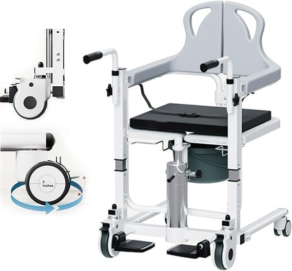 Patient Lift for Home Hydraulic Patient Lift Transfer Chair Hydraulic Patient Lift Nursing Chair Rolling Shower Chair with Wheels