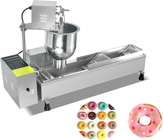 Commercial Single Rows Donut Machine/Donuts Making Machine/Doughnut Maker/Frying Donuts Maker/Mini Donut Maker,Large capacity,Combination of forming and frying