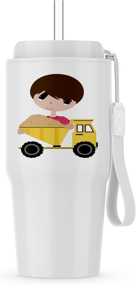 3dRose, Boy and Dumptruck, 20oz Tumbler
