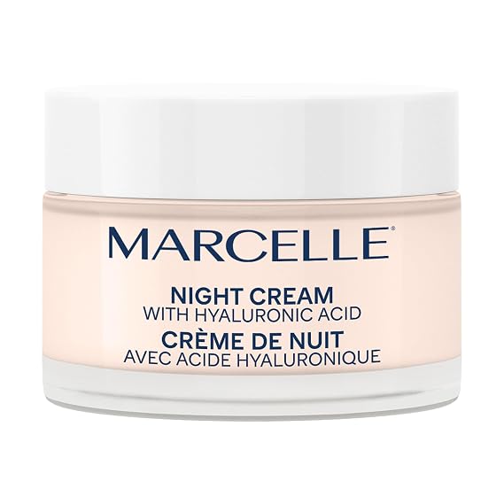 Marcelle Night Cream, Vegan, Cruelty-Free, Clean, Non-Comedogenic, Fragrance-Free, Paraben-Free, Mineral Oil-Free, Hypoallergenic, 50 mL
