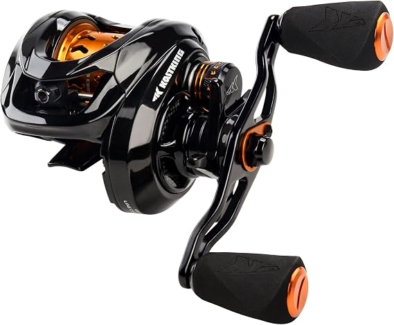KastKing Zephyr Bait Finesse Baitcasting Fishing Reels with Drag Clicker | Max Drag: 10.0 lb, 6+1 BB, 5.6 oz, Carbon Fiber Frame, 8 Button Magnetic Brake, 7.2:1 Gear Ratio, Palm Perfect Design