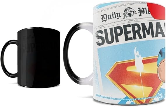 Morphing Mugs DC Comics Superman (2025) A Man Can Fly 11 oz Heat Sensitive Mug Ceramic Color Changing Coffee Tea Mug Officially Licensed Man of Steel Collectible