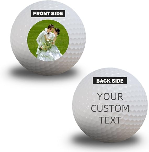 Double-Sided Personalized Golf Balls with Your Name, Logo, or Text for Unique Gifts & Memorable Events Perfect for Golf Lovers, Tournaments, and Special Occasions