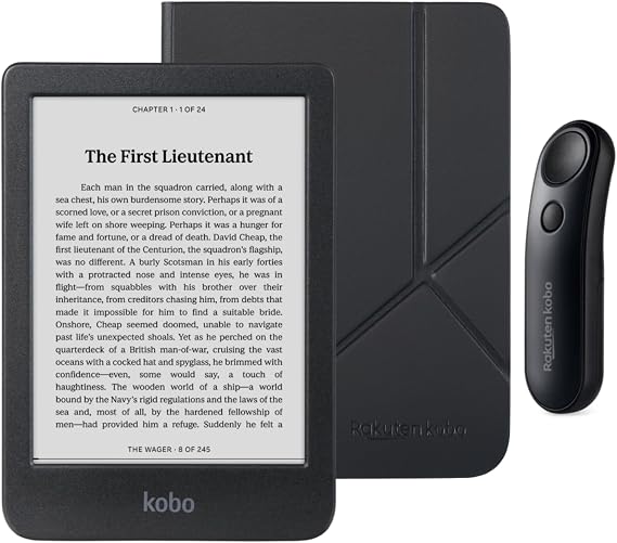 Kobo Clara BW eReader with Case & Black Remote Bundle