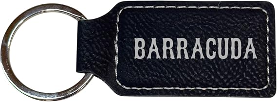 Keychain - Rectangle - Barracuda - Leather