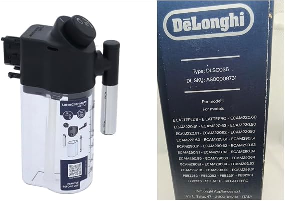 DeLonghi Milk Carafe Coffee Maker Container Magnifica Evo ECAM290 MILK JUG DELONGHI AS00009731