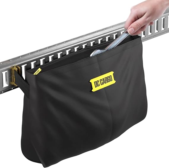 DC Cargo Mall E-Track Storage Bag for Trailers - Heavy-Duty 14 in x 24 in Canvas Zippered E-Track Bag - Weight Capacity 50 lb. - E-Track Accessories