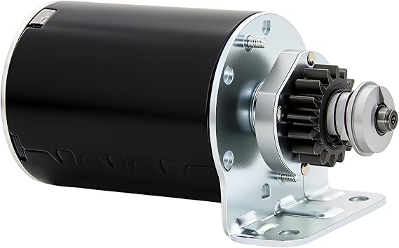 5742N Starter Motor 16 Teeth Compatible with L118 L120 Briggs & Stratton for Lawn Mower 7-22Hp41022003 497595 497594 391423 390838 392749 394805 491766 693054 SBS0001 AM122337 LG497595 (Steel Gear)