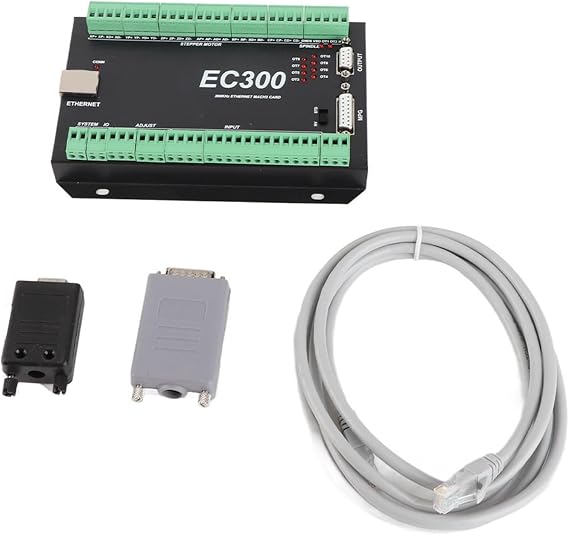 Oumefar 3-6 Axis 300kHz Ethernet Motion Controller EC300 CNC Control System Ethernet Motion Control Card Board for Software(3 Axis)