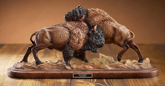 Wild Wings Test of Strength - Bison Sculpture by Greg Peltzer