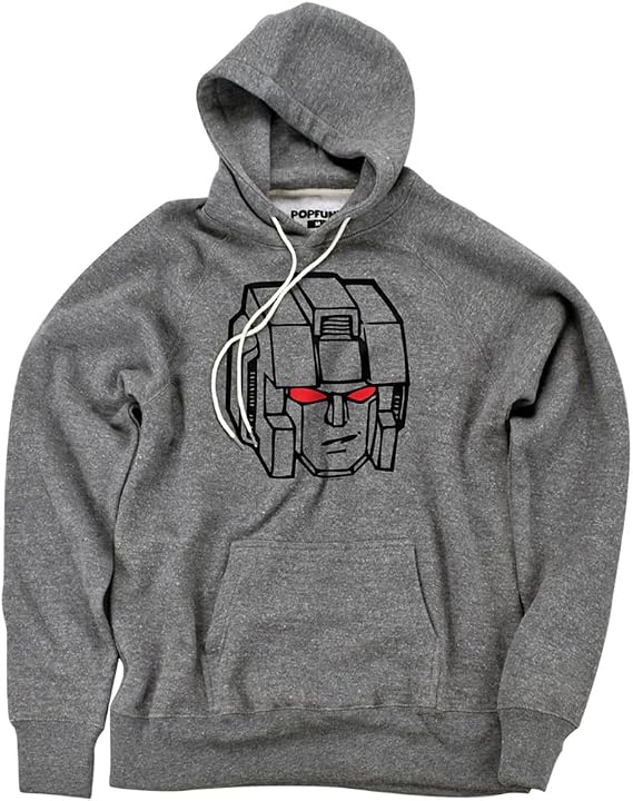 Popfunk Transformers Starscream Head Unisex Slim Fit Heather Hoodie