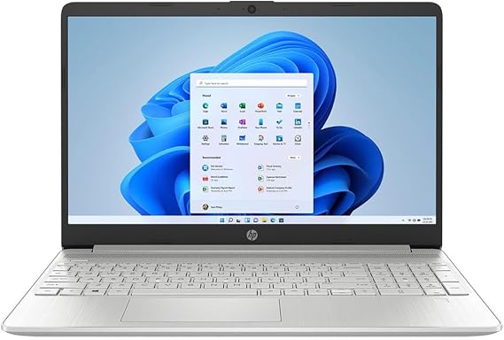 HP 15-dy5073dx 15.6" Full HD Touchscreen Laptop, Intel Core i7-1255U 1.7GHz, 16GB RAM, 512GB SSD, Windows 11 Home S Mode, Natural Silver
