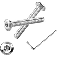 Socell M6x70mm Hex Socket Head Cap Screws Furniture Screws Bolts,20pcs M6x1.0 Bolts,304 Stainless Steel 18-8, Crib Screw,Binding Screw,Furniture Bolt,Hex Spanner Included