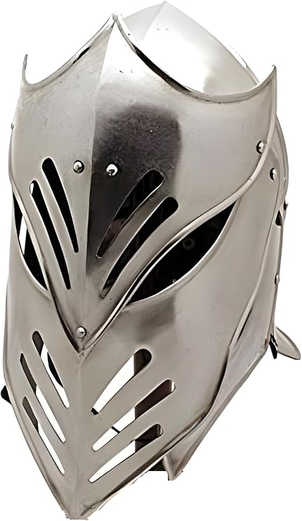 Full Face Real 20G Roman Knight cursader Helmet
