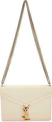 Yves Saint Laurent What Goes Around  Around Womens Pre-Loved White Leather Cassandra Chain Bag