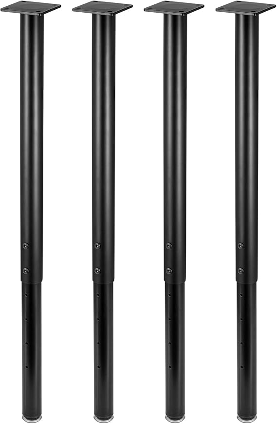 4PC Adjustable Metal Table Legs Folding Height 60-100cm | Adjustable Metal Table Legs – 60-100cm folding design with strong support, ideal for kitchen worktops, desks dining tables.