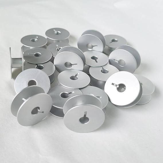 20PCS M Class Bobbins for All Handi Quilter Longarm Machines Slotted Aluminum Bobbin