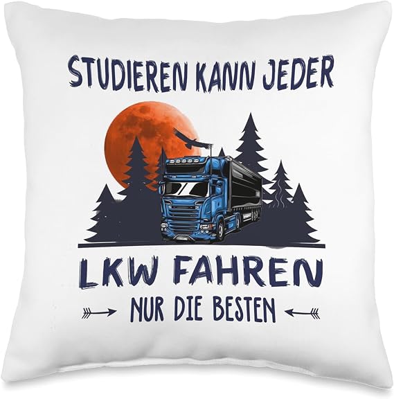 Truck fahra t-shirt Throw Pillow